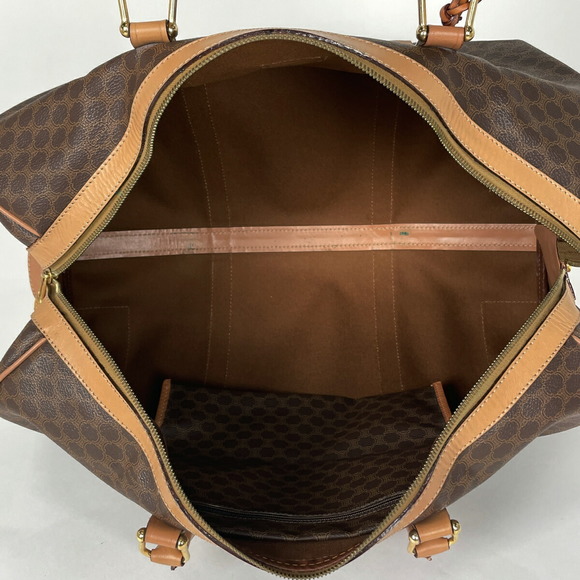 Celine Macadam Pattern Canvas Travel Handbag Brown - Picture 6 of 6